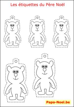 Etiquettes de Noël à imprimer gratuitement etiquette gratuite etiquettes gratuites ours
