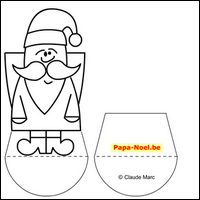Paper doll Papa NOEL à imprimer dessin de Papa NOEL imprimable coloriage gratuit