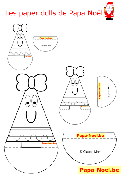 Paper doll Noël gratuit Bricolage de Noël pour enfant bricolages NOEL enfants fabrication paper doll sapin de NOEL pour coloriage paperdoll fille