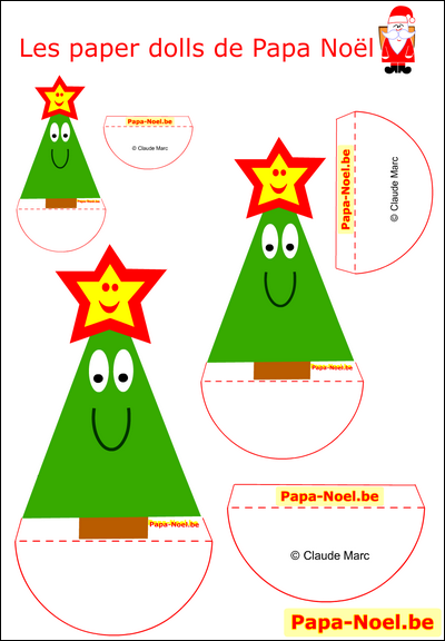 Paper doll Noël gratuit Bricolage de Noël pour enfant bricolages NOEL enfants fabrication paper doll sapin de NOEL couleur GARCON paperdoll facile