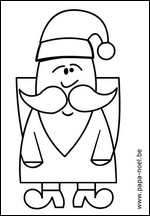 Coloriage de PERE NOEL à imprimer Papa Noël dessin de Père Noël